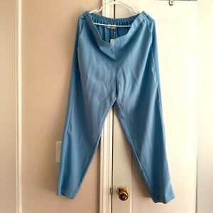 Mango elastic waist straight leg trousers